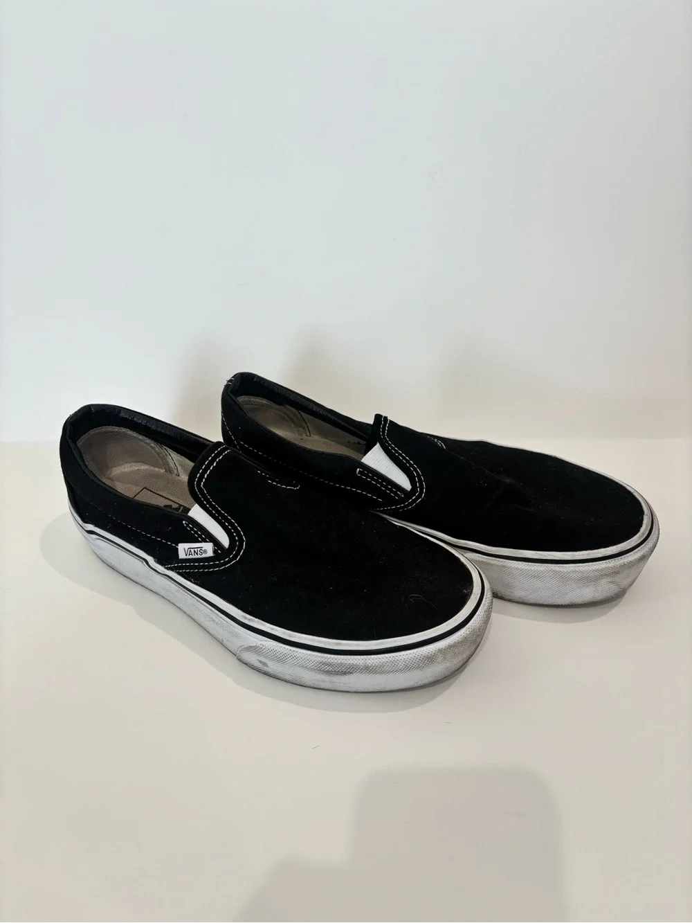 Vans Black Canvas Slip-On Loafers